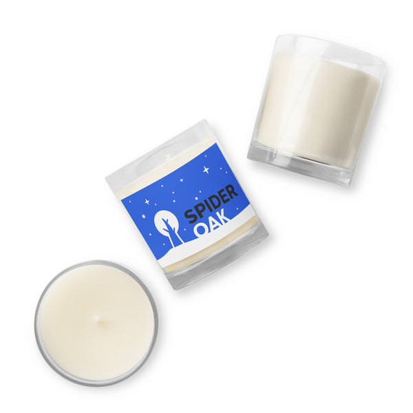 A flame in the cold vacuum of space: Glass jar soy wax candle